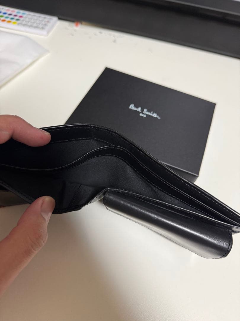 Paul Smith ブラック 二つ折り財布 箱付き