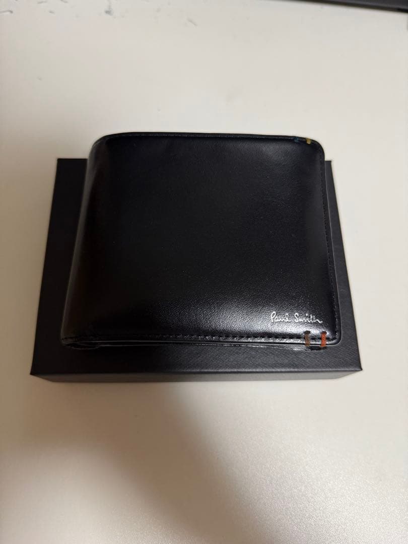 Paul Smith ブラック 二つ折り財布 箱付き