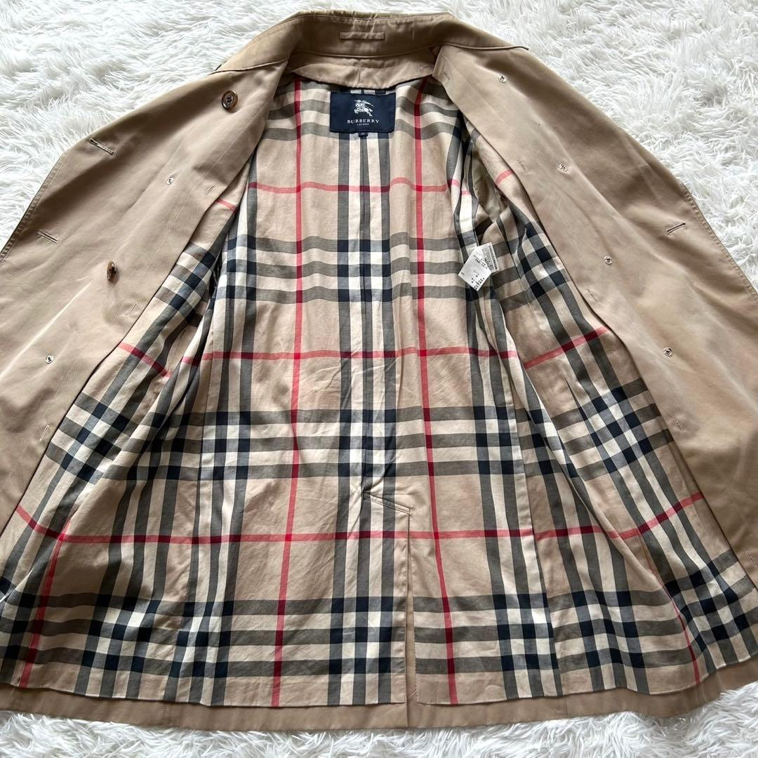 希少46サイズ　バーバリーロンドン　トレンチコート　メガチェック　ハニーベージュ