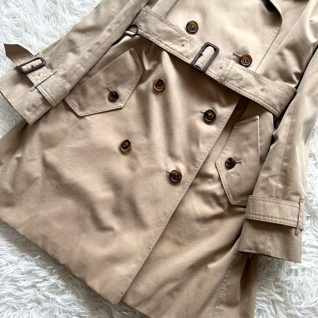 希少46サイズ　バーバリーロンドン　トレンチコート　メガチェック　ハニーベージュ