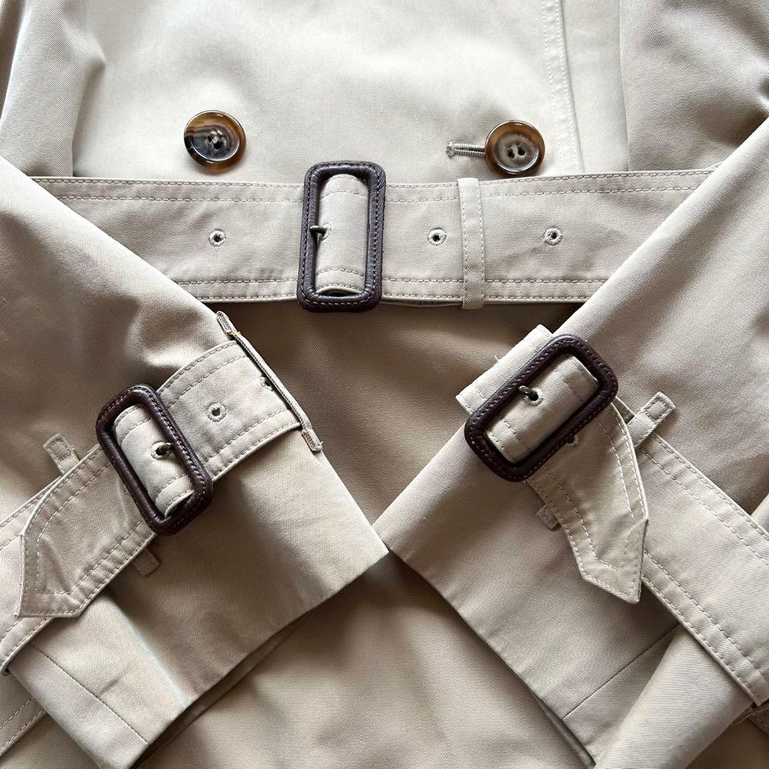 希少46サイズ　バーバリーロンドン　トレンチコート　メガチェック　ハニーベージュ