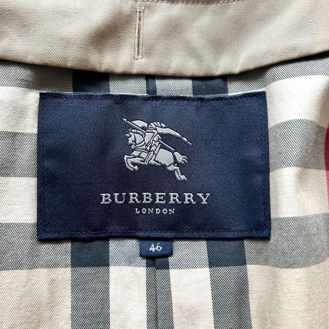 希少46サイズ　バーバリーロンドン　トレンチコート　メガチェック　ハニーベージュ