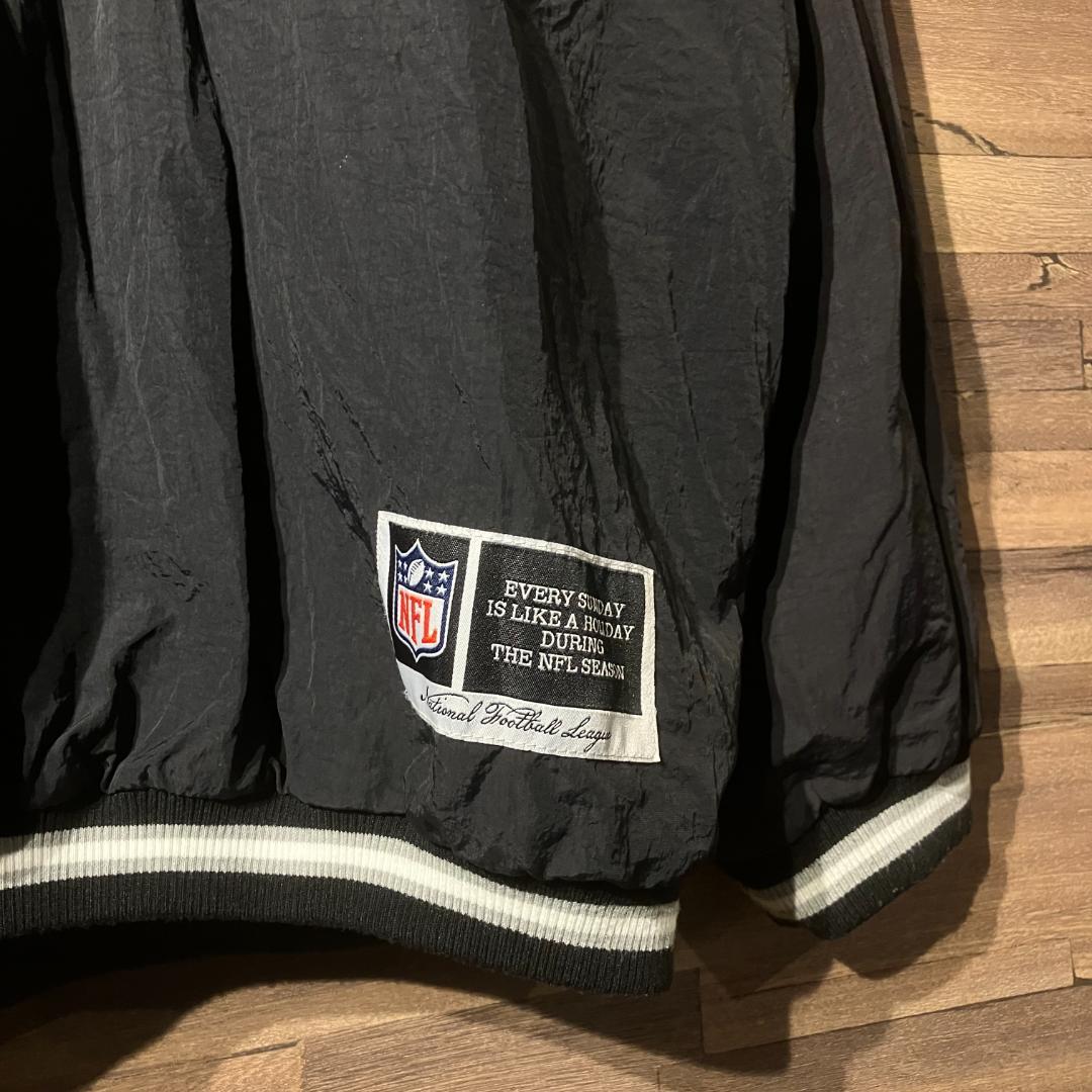 NFL　Raiders　ナイロンジャケット　プルオーバー/裏地/メッシュ　L