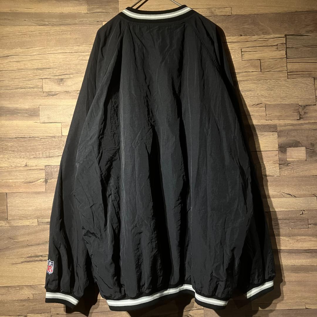 NFL　Raiders　ナイロンジャケット　プルオーバー/裏地/メッシュ　L