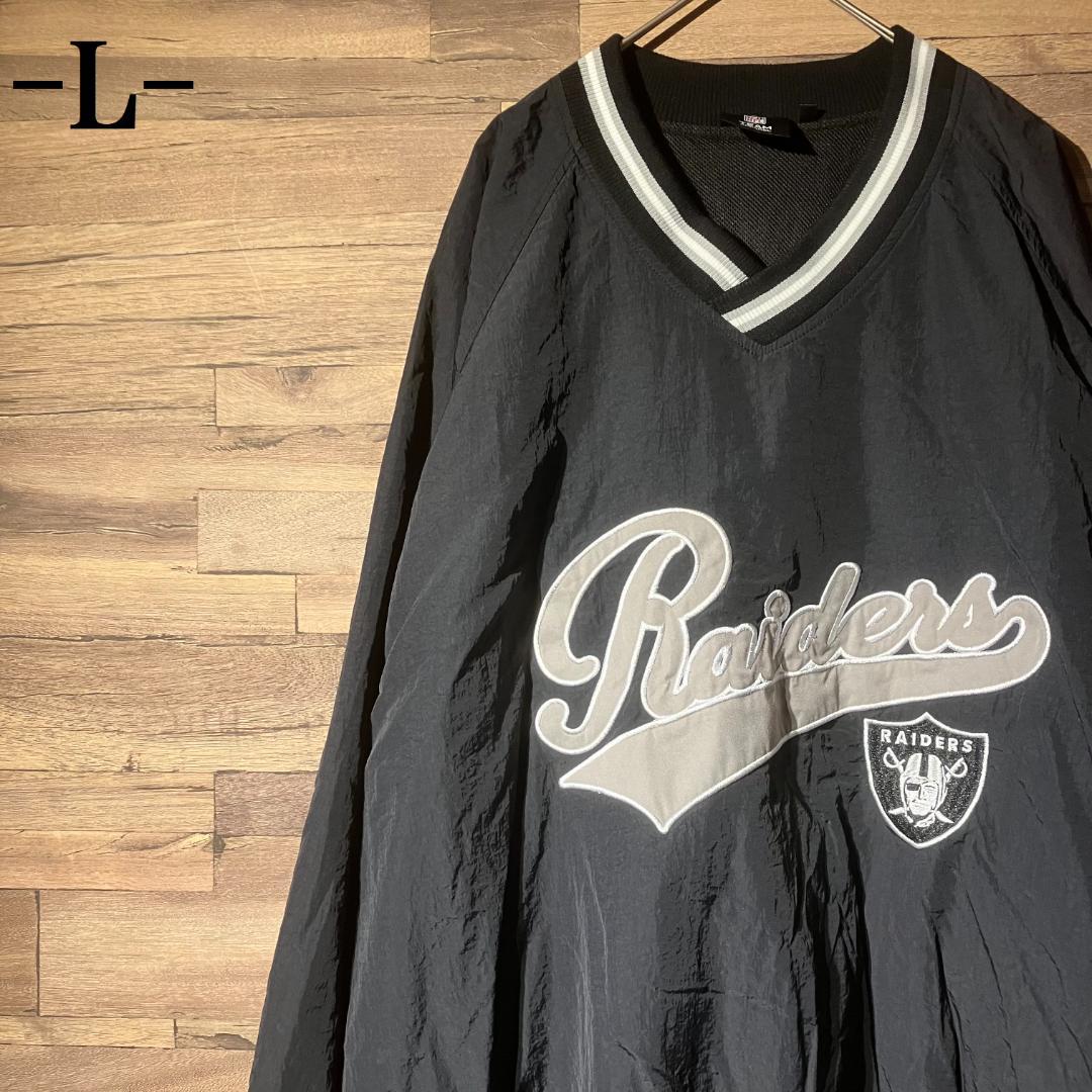 NFL　Raiders　ナイロンジャケット　プルオーバー/裏地/メッシュ　L