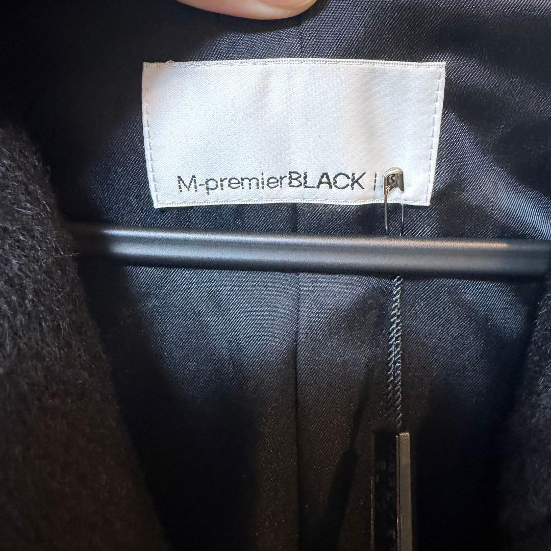 タグ付新品 エムプルミエブラック アルパカフーディコート 黒 定価40700円