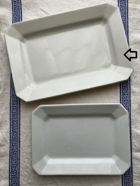 レア◆美品リュネヴィルオクトゴナルレクタングル皿＃ショワジールロワレリーフジアン