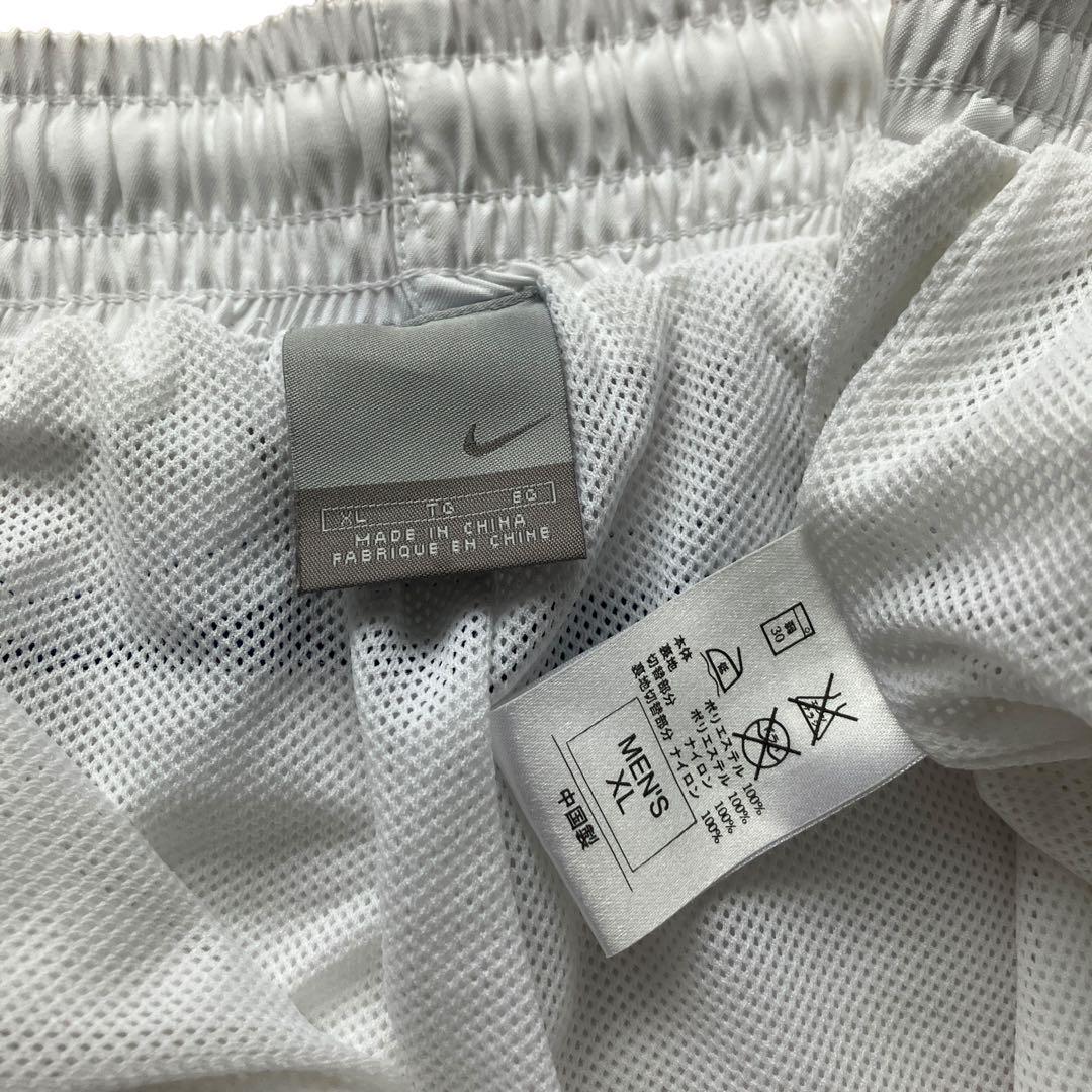 極太00s美品 OLD NIKE XLサイズ バギーナイロントラックパンツ 白