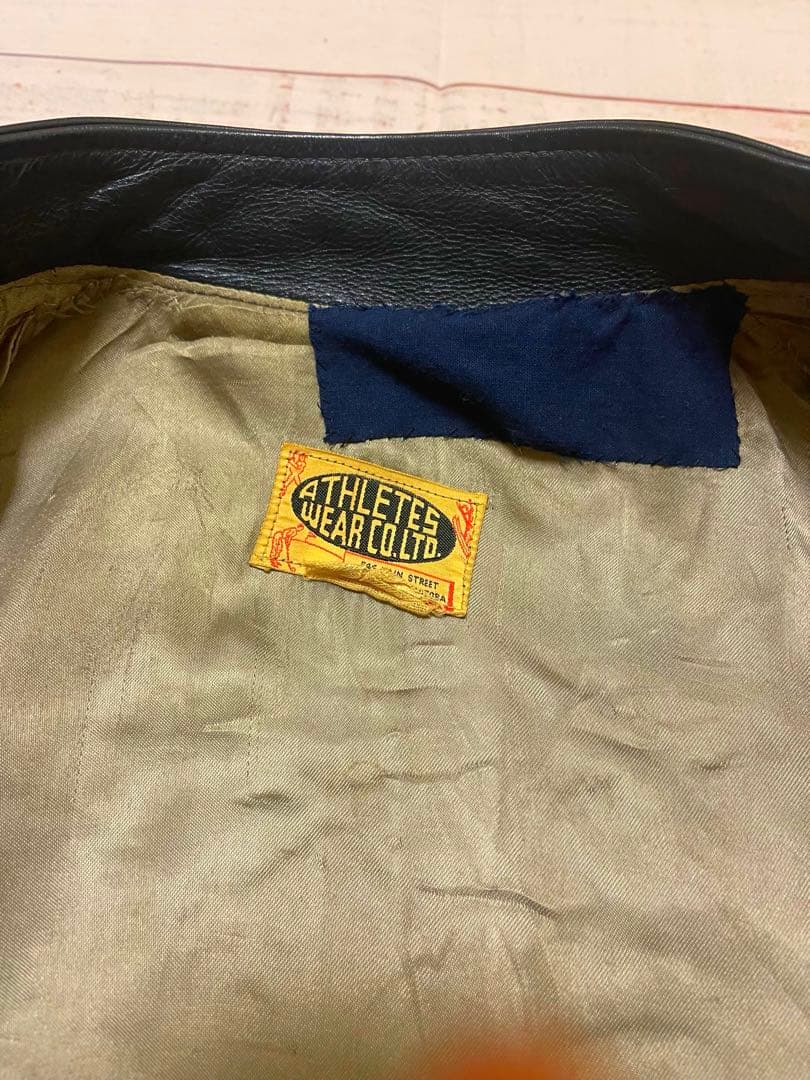 【最終値下】60s オールレザースタジャン バーシティジャケット