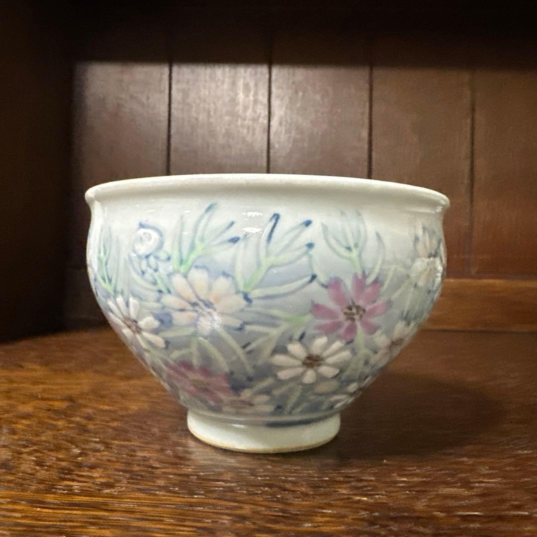 佐藤走波、六代、染錦、秋桜文、二客