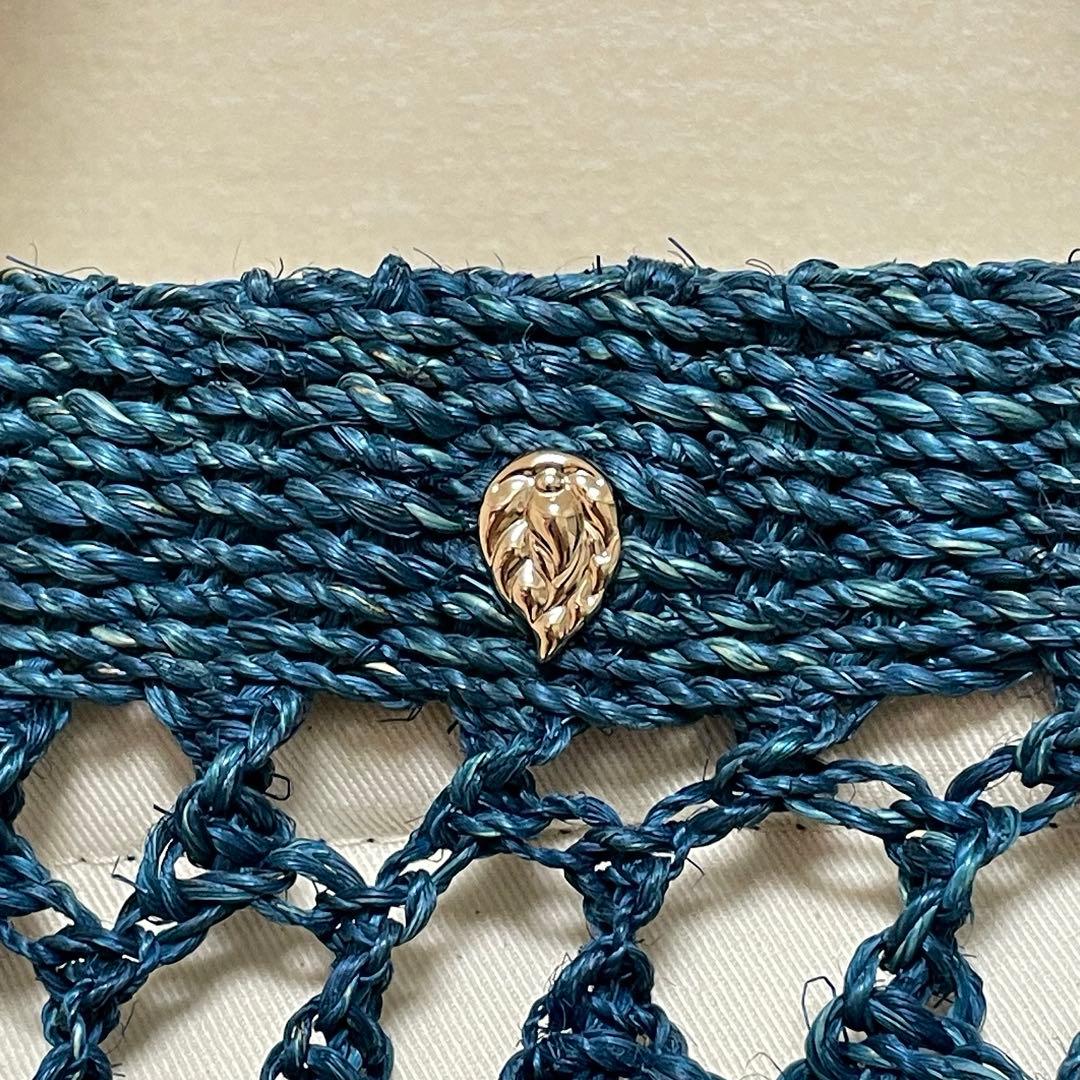 極美品 ヘレンカミンスキー レザーハンドルトートバッグ◎アバカ素材