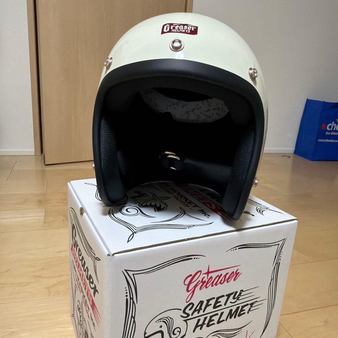 Greaser ジェットヘルメット アイボリー　グリーサーヘルメット