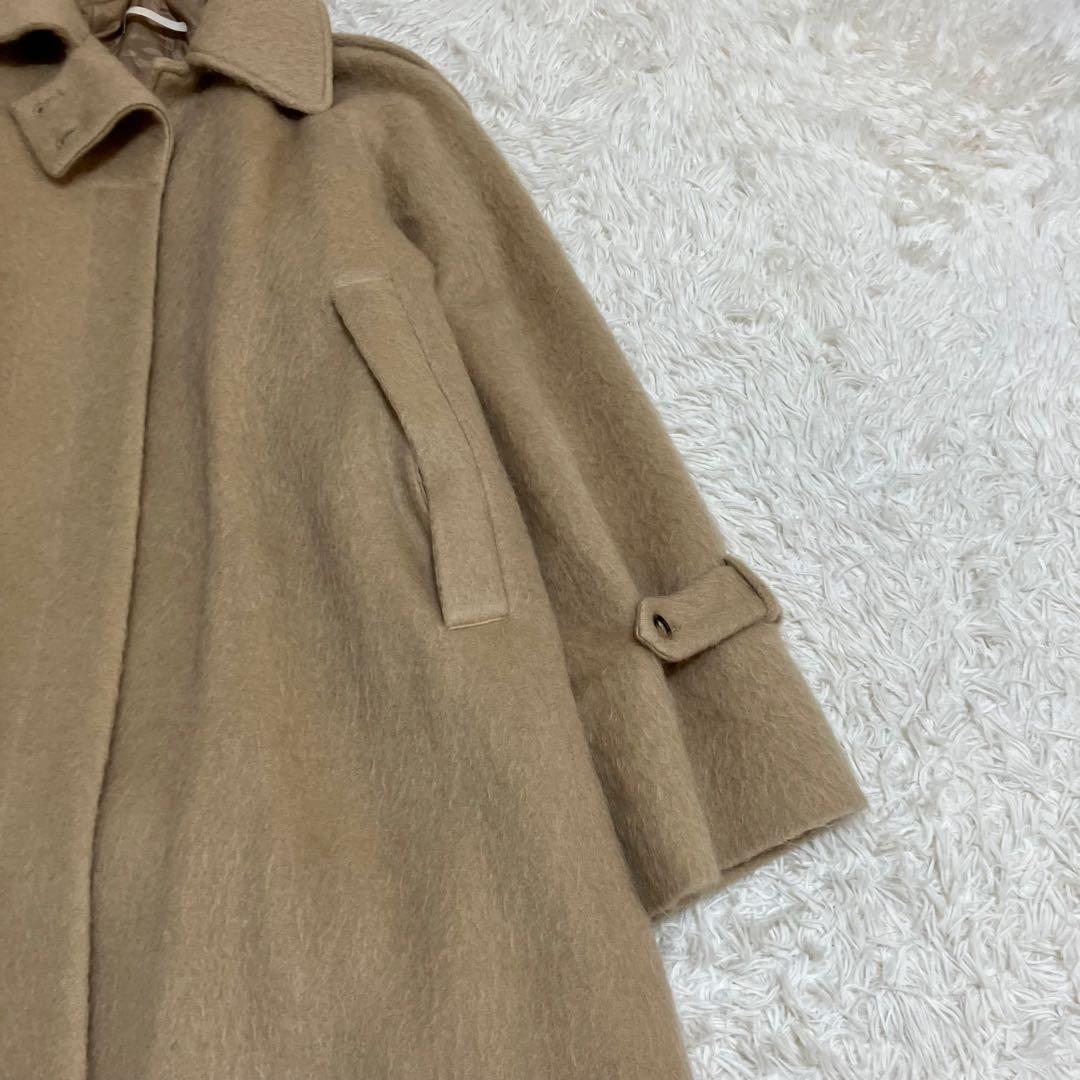 リトルスージー モヘアシャギーケープコート ブラウン 比翼