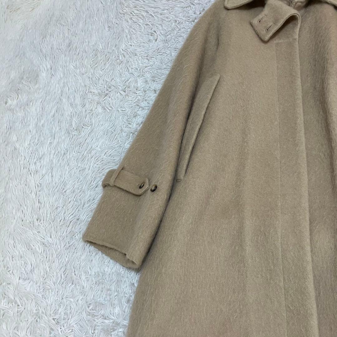 リトルスージー モヘアシャギーケープコート ブラウン 比翼