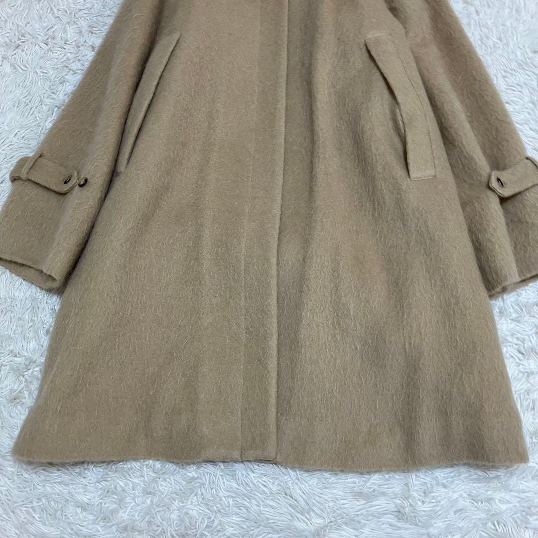 リトルスージー モヘアシャギーケープコート ブラウン 比翼