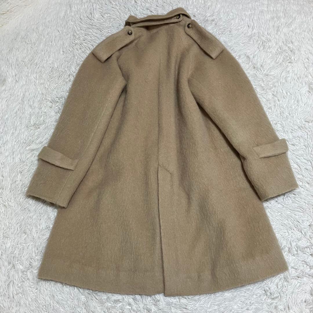 リトルスージー モヘアシャギーケープコート ブラウン 比翼