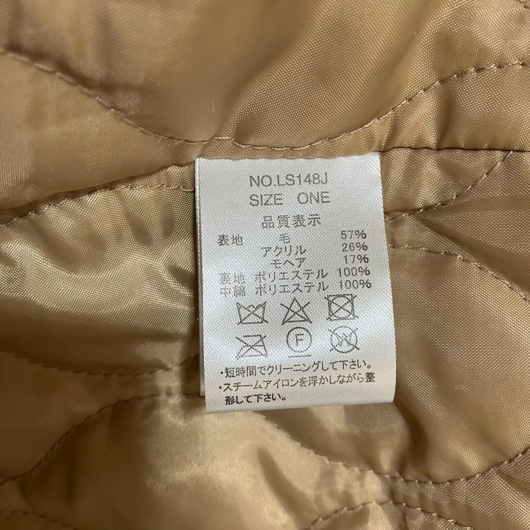 リトルスージー モヘアシャギーケープコート ブラウン 比翼