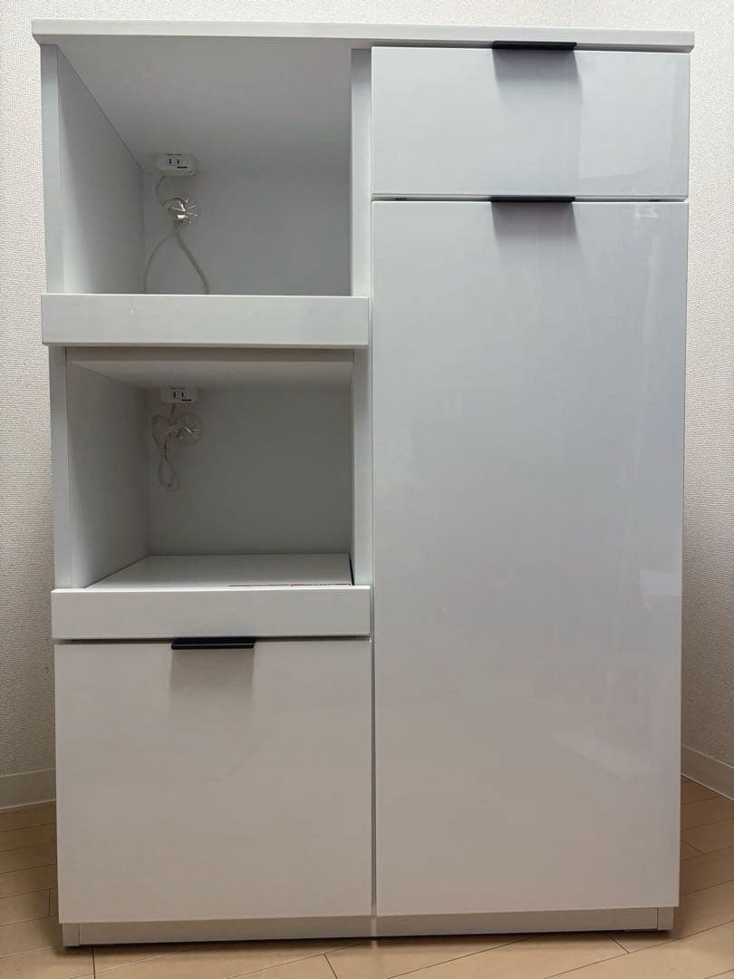 ［ニトリ］ミドルレンジボード　(エトナ80MRB WH )キッチン収納・食器棚