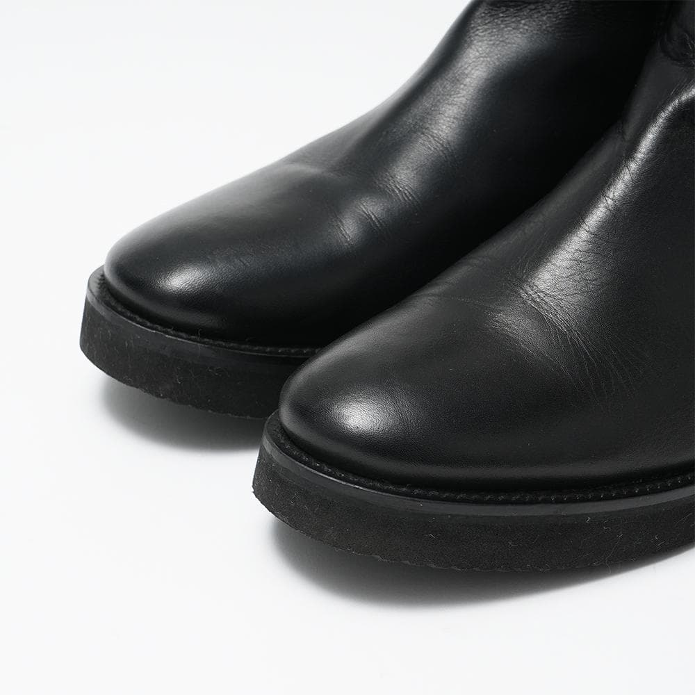 YOAK ヨーク ブラックレザー サイドゴアブーツ ビブラム 40