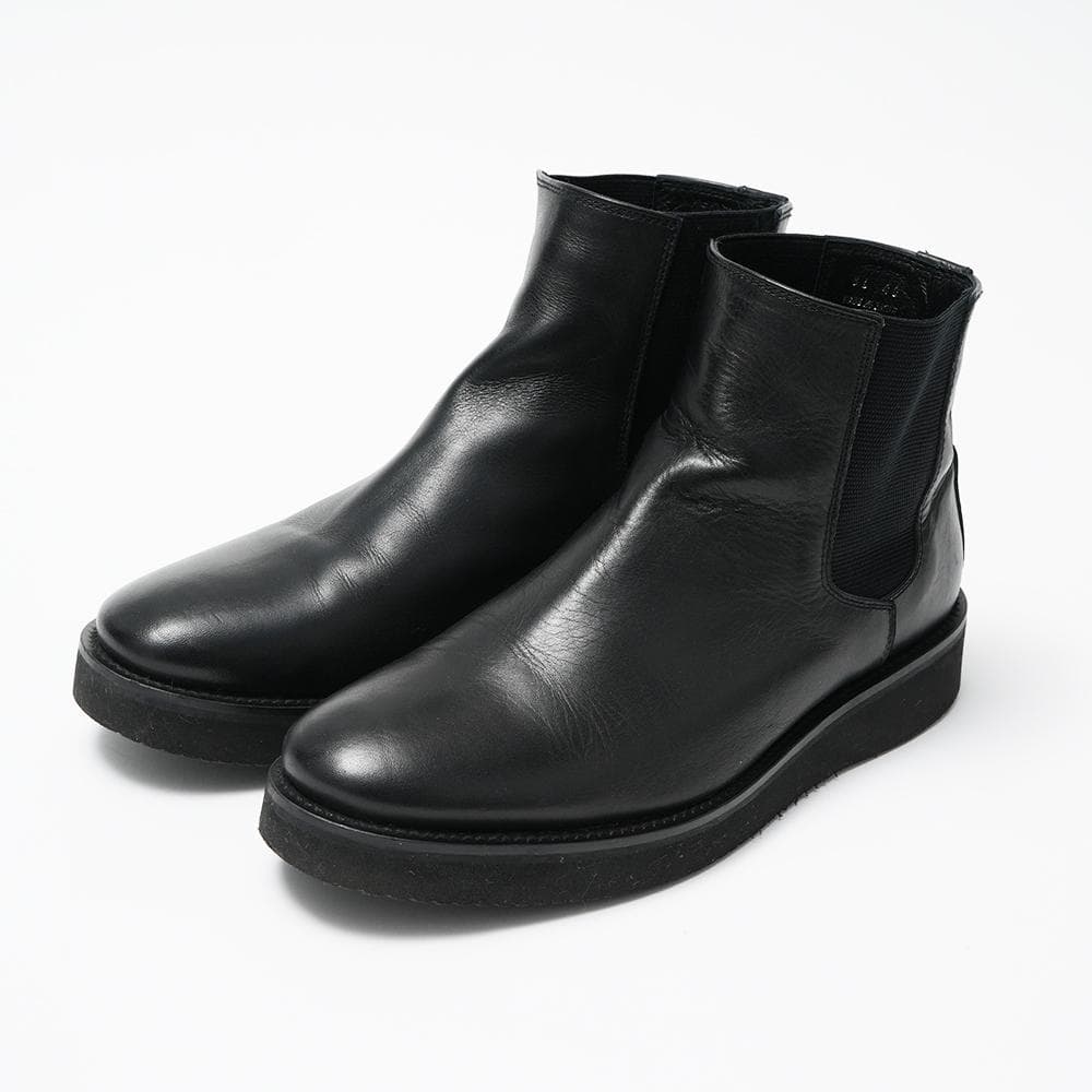 YOAK ヨーク ブラックレザー サイドゴアブーツ ビブラム 40