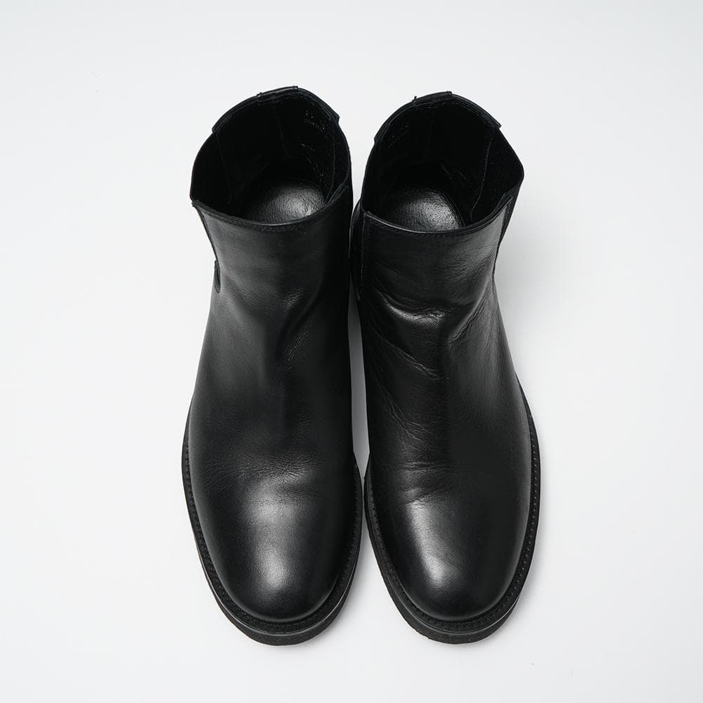 YOAK ヨーク ブラックレザー サイドゴアブーツ ビブラム 40