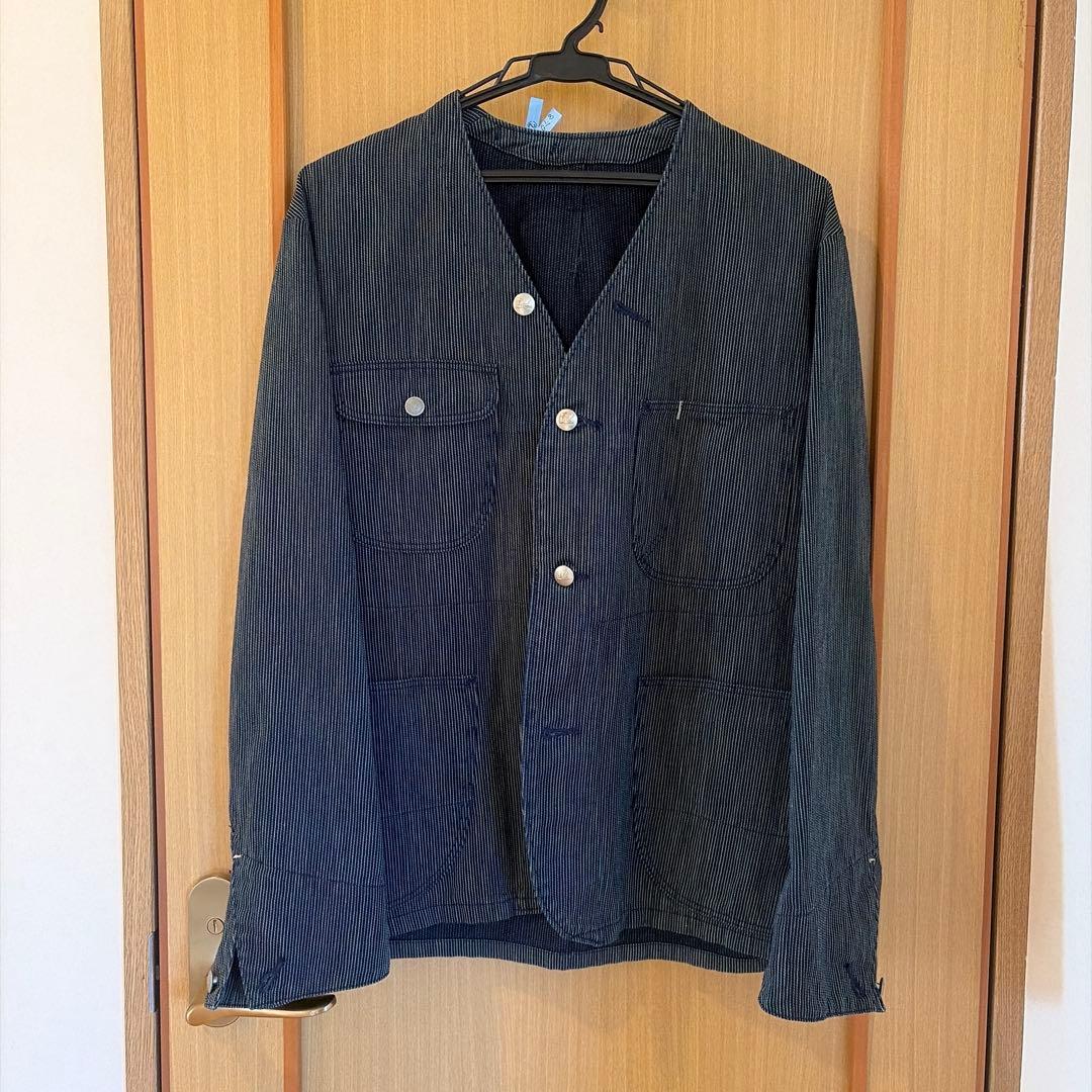 ４５Rpm ストライプ ボタン付きデニムジャケット