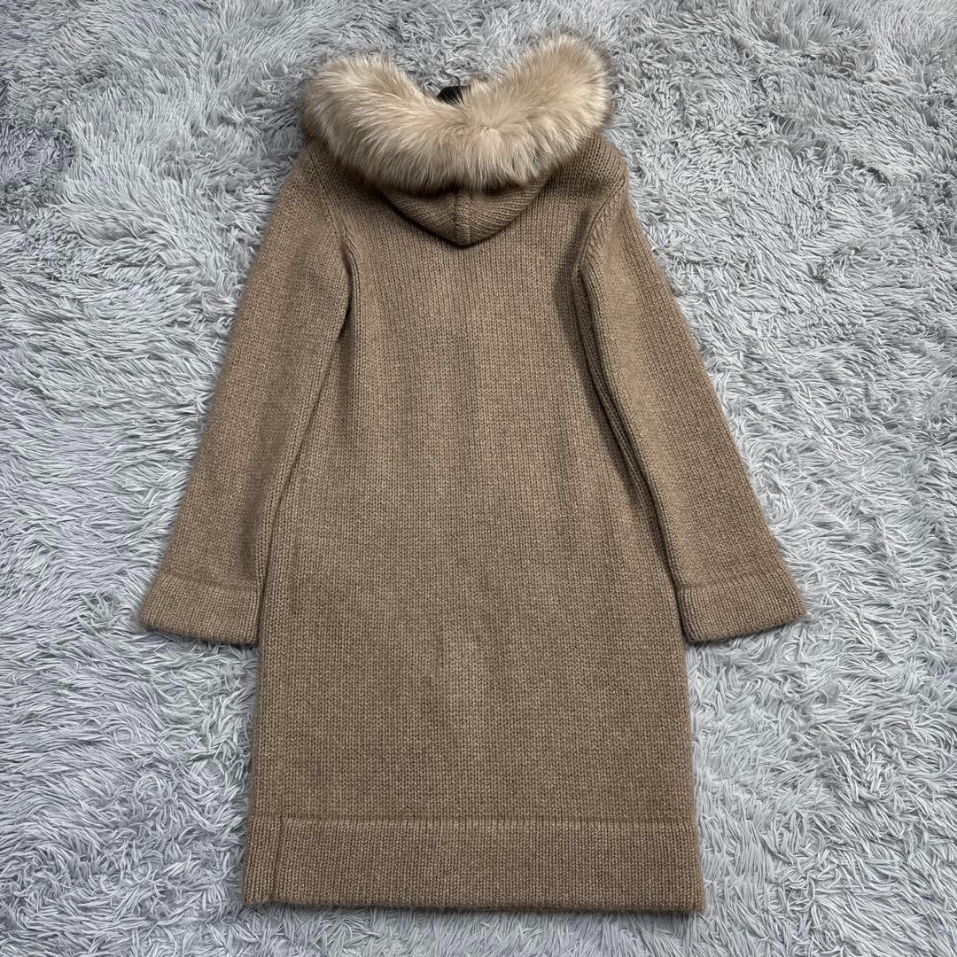 極美品✨定価30万 フォクシー カシミヤ100% ニットコート レザーベルト