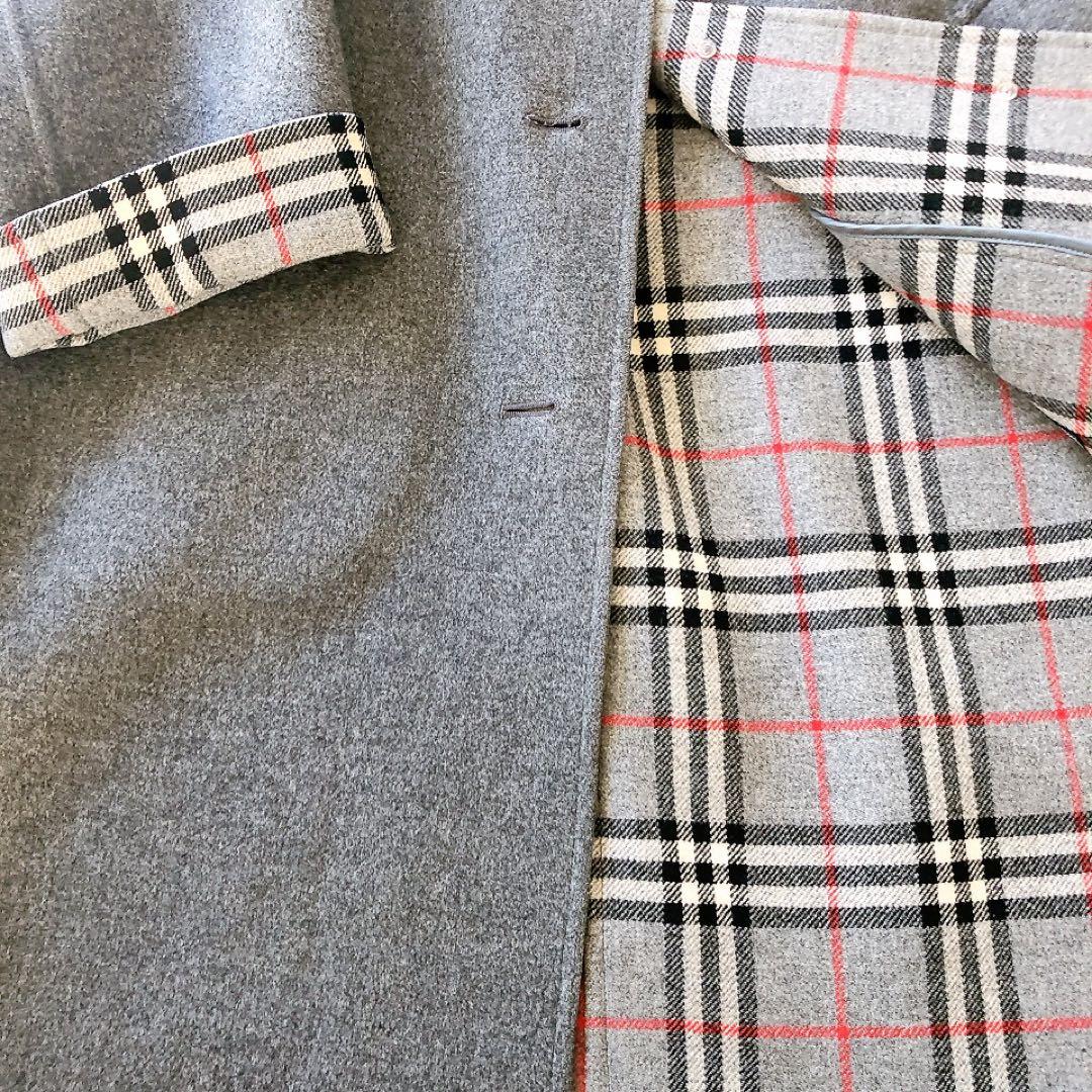 希少♦︎Burberrys ピーコート ダブルフェイス カシミア混 ウール グレー
