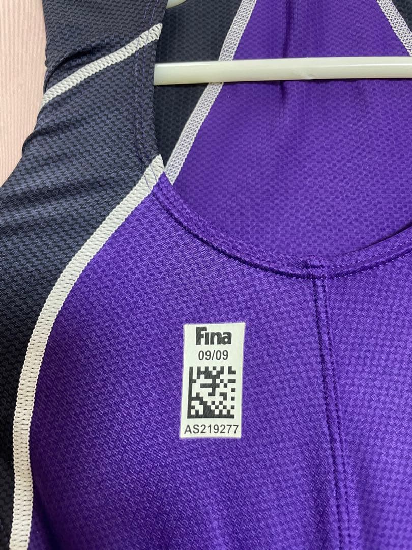 ラ*ダ様 asics スポーツ用水着 紫/グレー