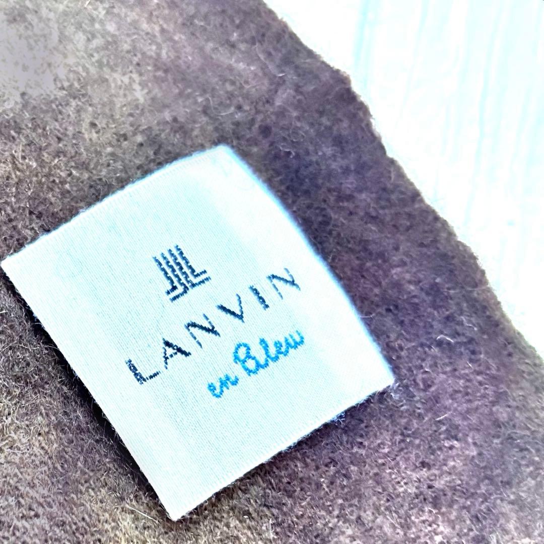 ランバン　カシミア　100%大判　ストール　遊牧民　茶　ブラウン