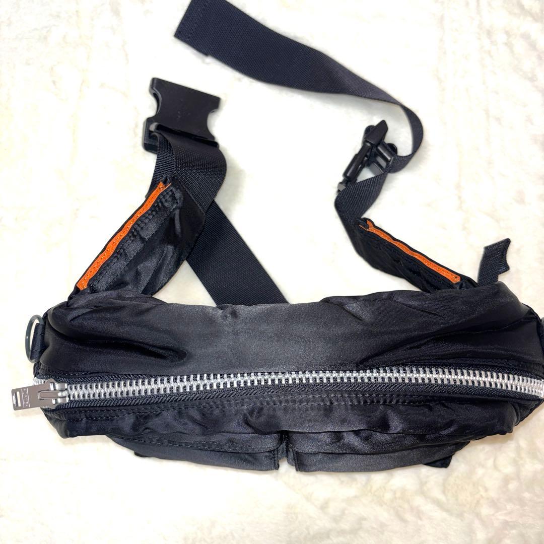 【美品】PORTERタンカーウエストバッグ黒