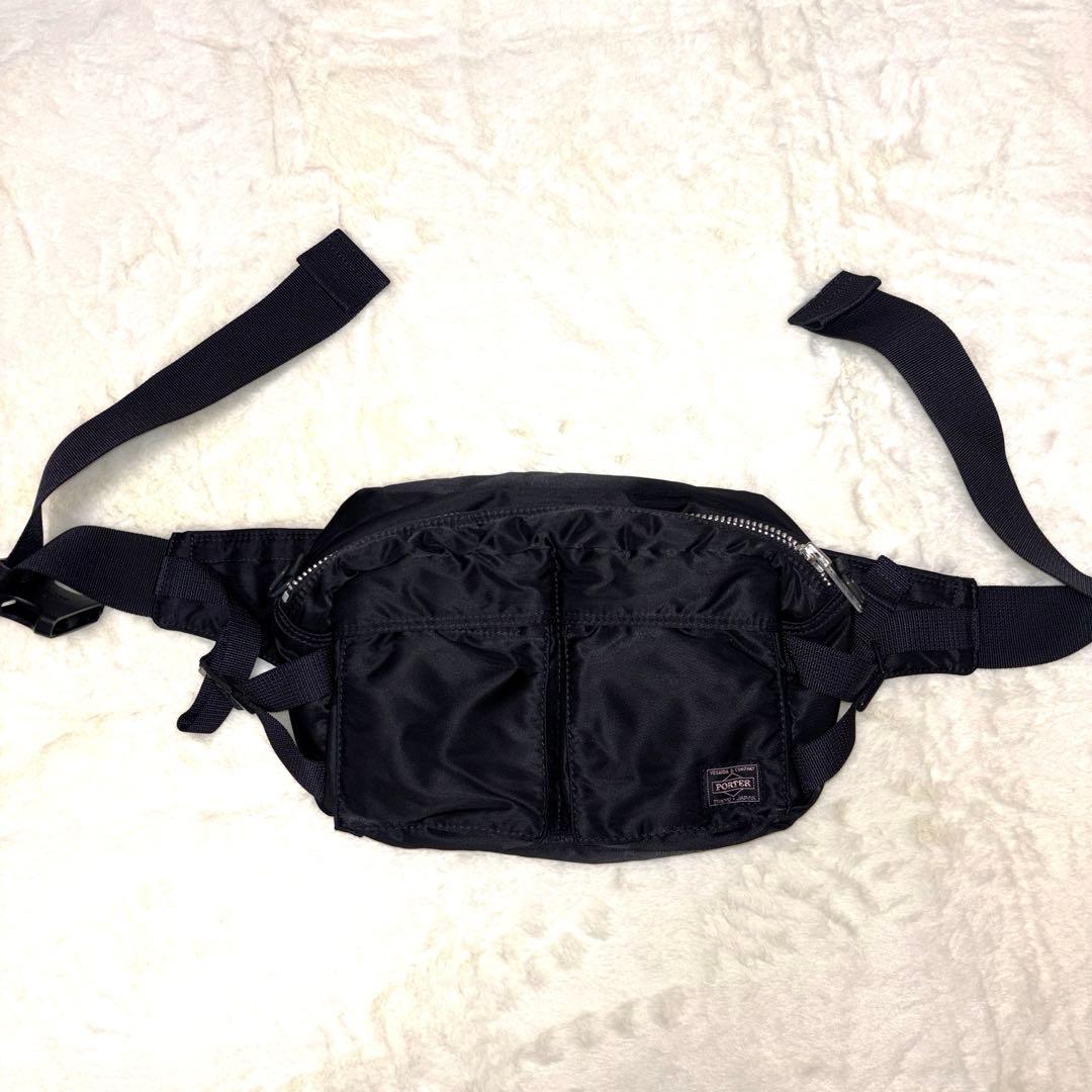 【美品】PORTERタンカーウエストバッグ黒