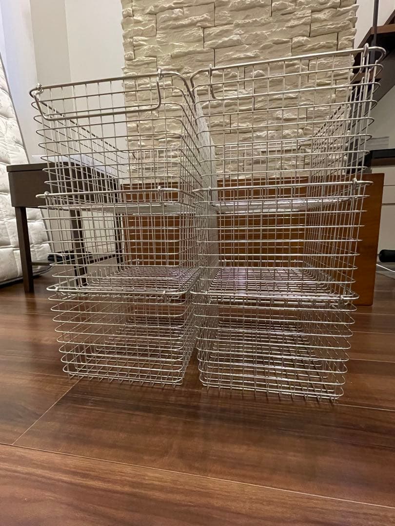 無印良品 ステンレスワイヤーバスケット　カゴ