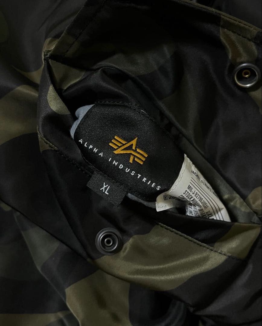 アルファ MA-1 CORE SPEC カモフラ フライトジャケット XL