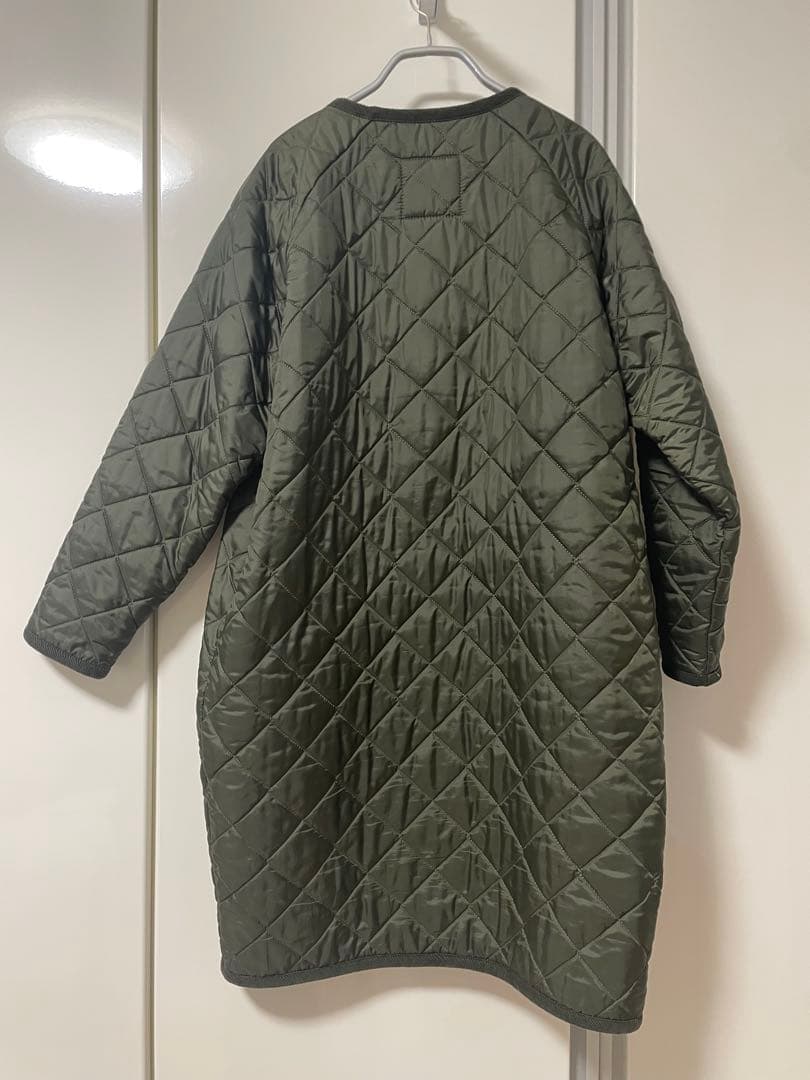 美品LAVENHAMラベンハム　ノーカラー レオパード キルティング コート