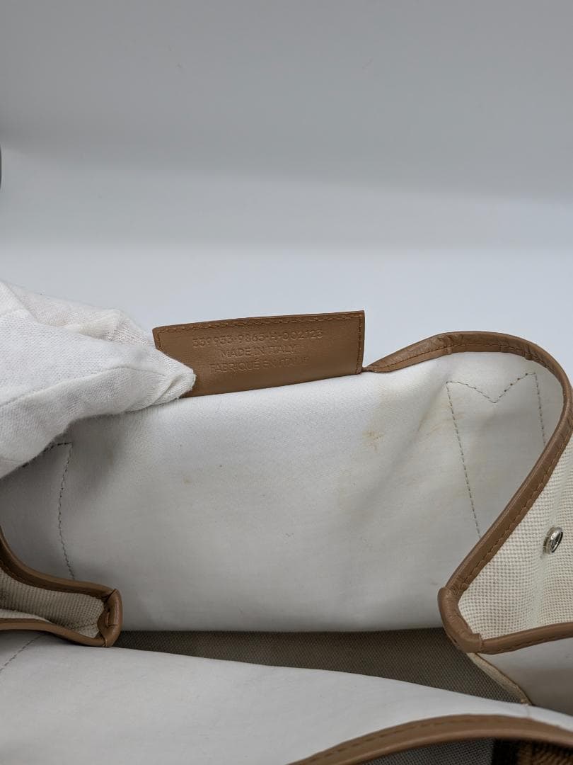 良品✨ バレンシアガ ネイビーカバス キャンバス ベージュ 0LJ