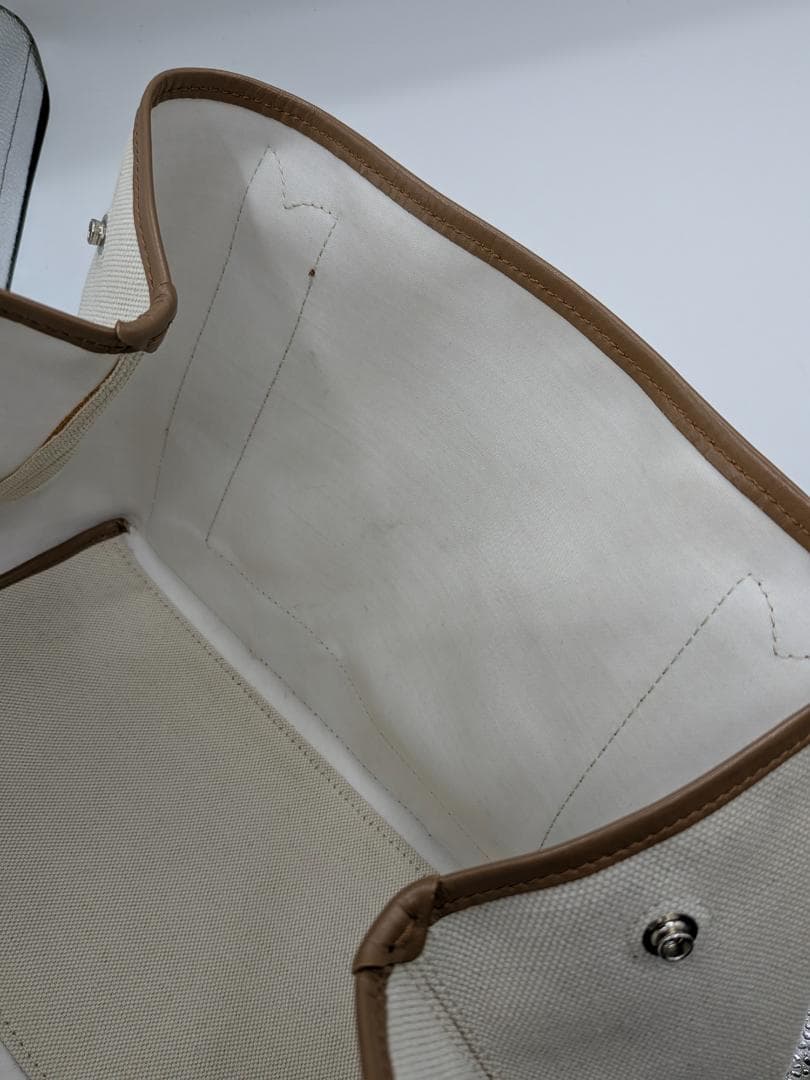 良品✨ バレンシアガ ネイビーカバス キャンバス ベージュ 0LJ