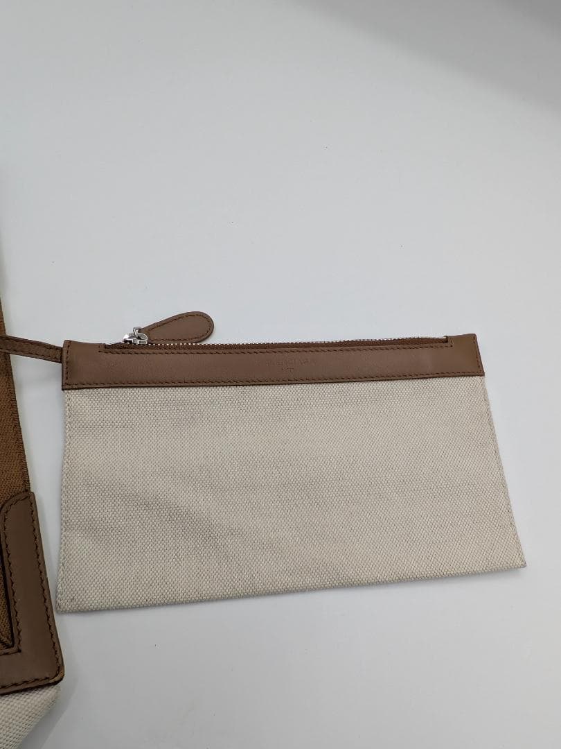 良品✨ バレンシアガ ネイビーカバス キャンバス ベージュ 0LJ