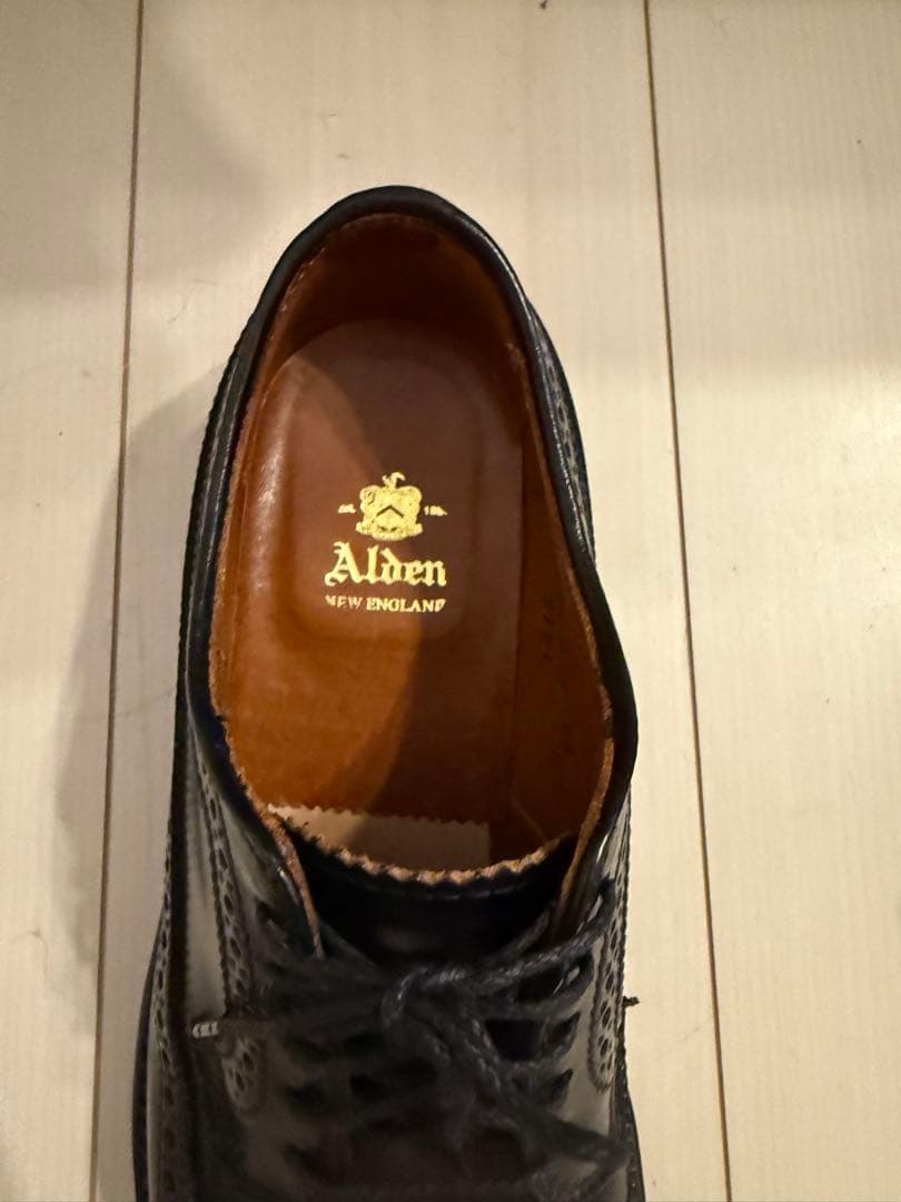 オールデン コードバン ロングウィングチップ 9751黒　7 1/2D 美品