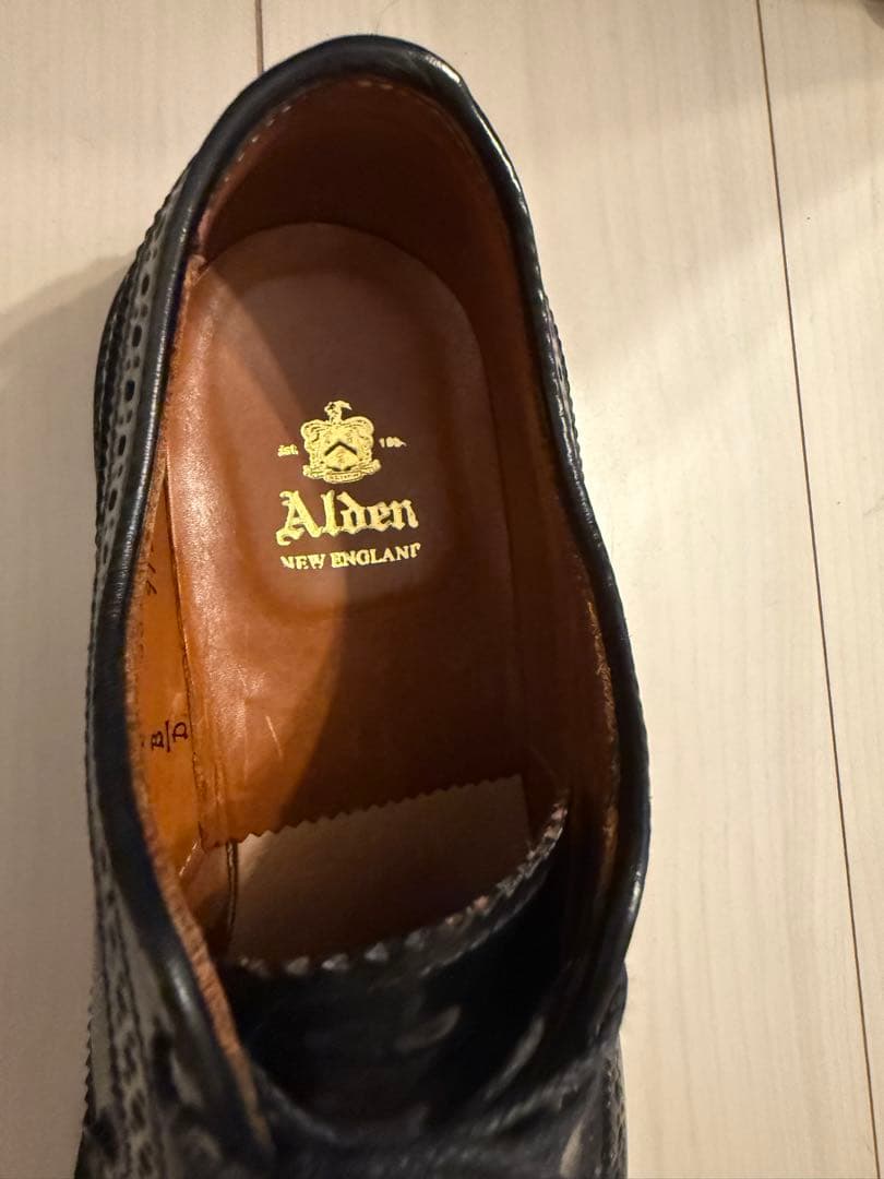 オールデン コードバン ロングウィングチップ 9751黒　7 1/2D 美品