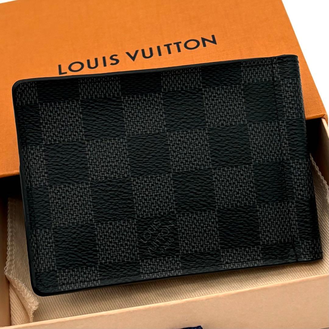 ルイヴィトン 札入れ マネークリップ ダミエ グラフィット パンス 黒 2480