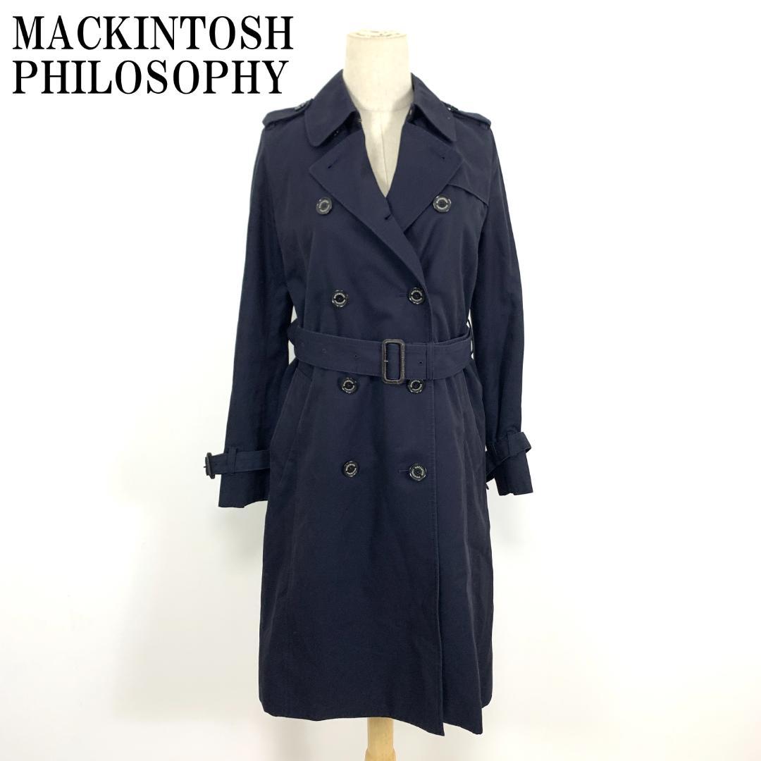LA8688 マッキントッシュフィロソフィー トレンチコート ネイビー 紺 38