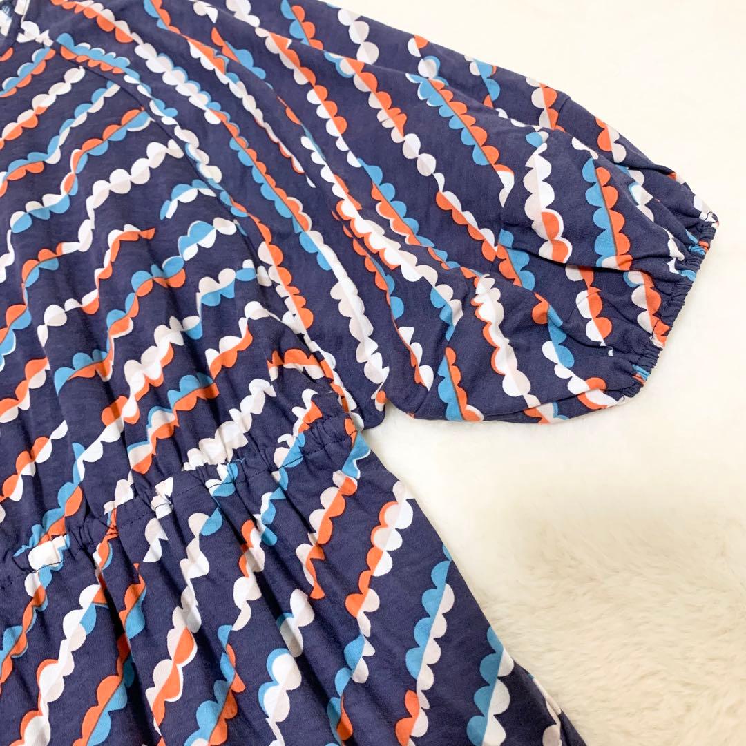 mina perhonen lumpy チュニック 総柄 ネイビー 38