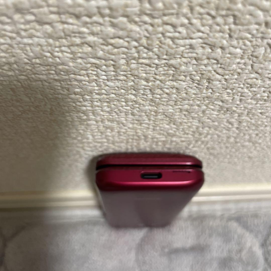【美品】KYOCERA 京セラ かんたんケータイライト KYF43 ワインレッド