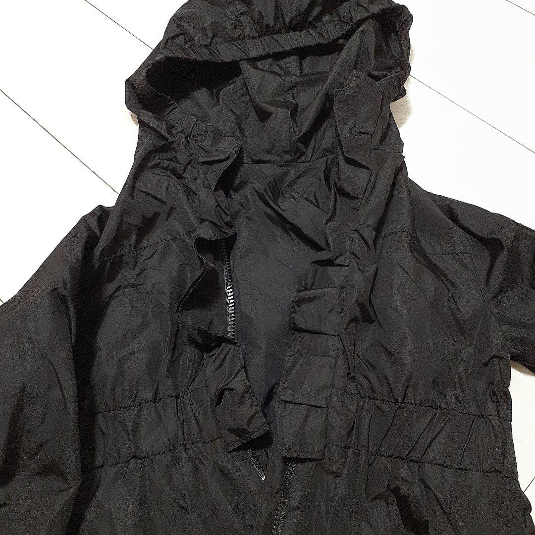 MONCLER フード付きブラックジャケット 140cm