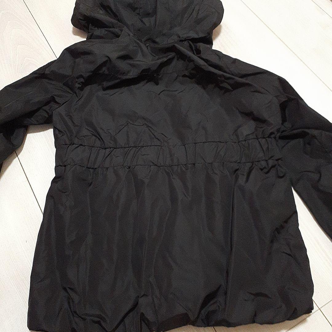 MONCLER フード付きブラックジャケット 140cm