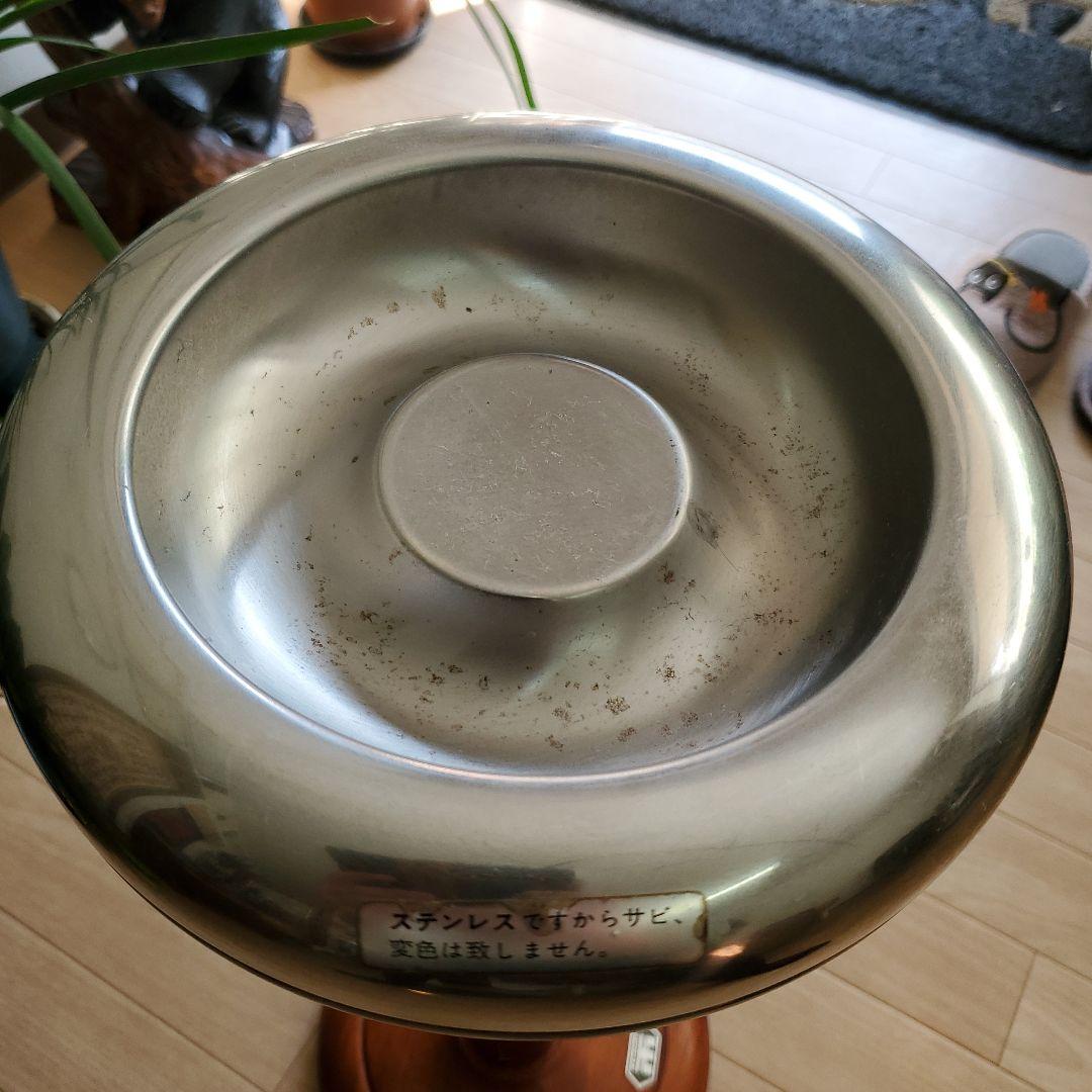 MATSUDA 置き型灰皿 ステンレス 木製昭和レトロスモークスタンド