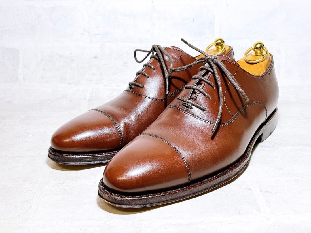 数回着【極美品】ジャランスリウァヤ 高級 ストレートチップ UK6.5