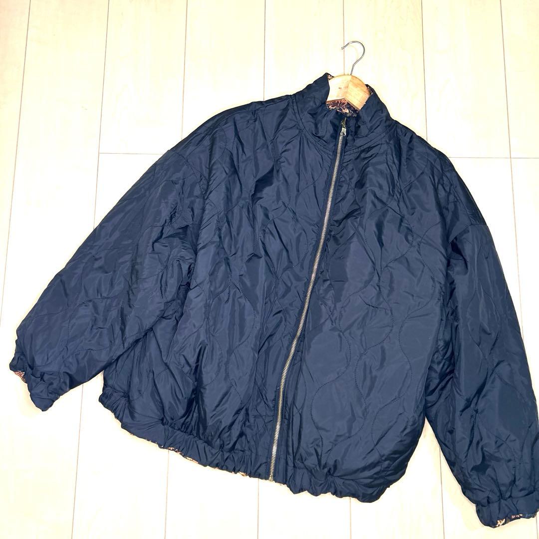 希少✨フェリシモ MEDE19F ミュルーズモダン リバーシブル 中わたブルゾン