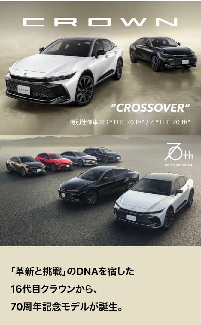 70周年記念モデル　クラウン　クロスオーバー　純正ホイール4本セット　ほぼ新品